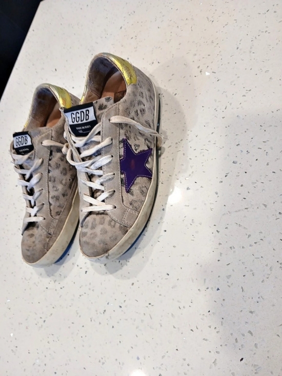 Golden Goose Shoes - Golden Goose Super-Star Sneakers Gray & Purple EU 38